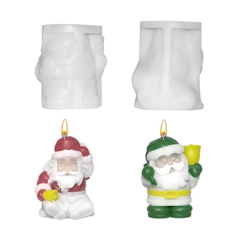 Christmas Santa Silicone Mold Festive Decoration Plaster Drop