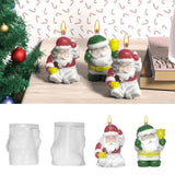 Christmas Santa Silicone Mold Festive Decoration Plaster Drop