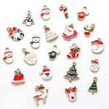 Enamel Colorful Drop Charms DIY Xmas Tree Jewelry Bracelet