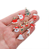 Enamel Colorful Drop Charms DIY Xmas Tree Jewelry Bracelet