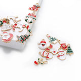 Enamel Colorful Drop Charms DIY Xmas Tree Jewelry Bracelet