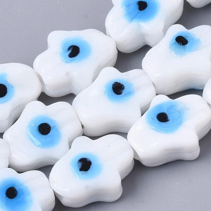 10pcs Santa Lampwork Beads for Jewelry Making DIY Crafts