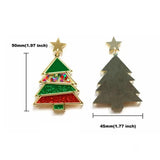 Christmas Tree Acrylic Stud Earrings Xmas Decor Women Jewelry