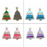 Christmas Tree Acrylic Stud Earrings Xmas Decor Women Jewelry