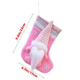 Christmas Candy Gift Bag Plush Socks Home Decoration Pink