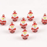 5pcs Santa Claus Charms Cartoon Jingle Bells Christmas Decor Gift 18mm