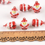 5pcs Santa Claus Charms Cartoon Jingle Bells Christmas Decor Gift 18mm
