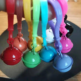 9Pcs 22mm Jingle Bell Keychain DIY Charms for Car Bag Buckles Party Decor