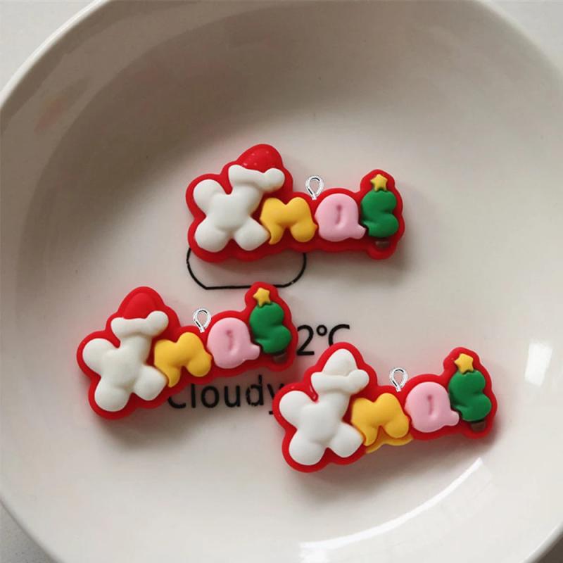 10PCS Christmas English Sign Charms for DIY Jewelry Decoration