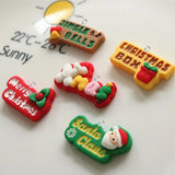 10PCS Christmas English Sign Charms for DIY Jewelry Decoration