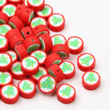 20pcs Christmas Tree Clay Beads for DIY Jewelry Making Decor