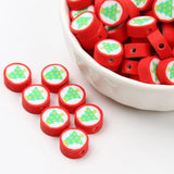 20pcs Christmas Tree Clay Beads for DIY Jewelry Making Decor