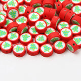 20pcs Christmas Tree Clay Beads for DIY Jewelry Making Decor