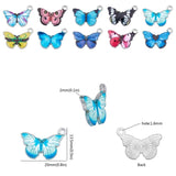 10Pcs Enamel Butterfly Dangle Charms for DIY Jewelry Making