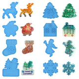 DIY Christmas Decoration Epoxy Resin Mold Elk Snowflake Christmas Tree