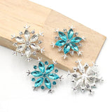 5 PCS 27mm Rhinestone Snowflake Christmas Tree Wedding DIY Decoration