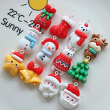10PCS Christmas Button Snowman Charms for DIY Jewelry Pendants