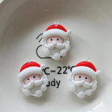 10PCS Christmas Button Snowman Charms for DIY Jewelry Pendants
