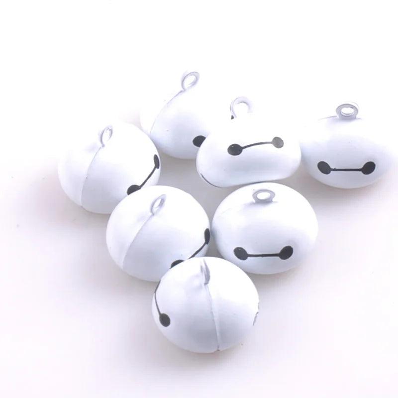 Cartoon Jingle Bells Christmas Decoration Pendants DIY Crafts 21mm 10pcs