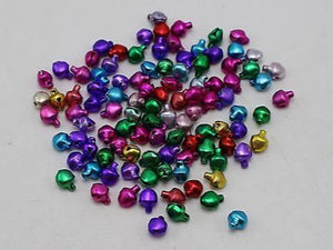 200 Mixed Aluminum Jingle Bells Beads Charms 6mm DIY Decoration