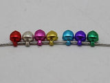 200 Mixed Aluminum Jingle Bells Beads Charms 6mm DIY Decoration