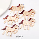 5pcs Beauty Horse Brooch Base for DIY Jewelry Making Acrylic Brooches Decoration