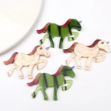 5pcs Beauty Horse Brooch Base for DIY Jewelry Making Acrylic Brooches Decoration