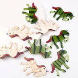 5pcs Beauty Horse Brooch Base for DIY Jewelry Making Acrylic Brooches Decoration