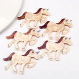 5pcs Beauty Horse Brooch Base for DIY Jewelry Making Acrylic Brooches Decoration