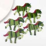 5pcs Beauty Horse Brooch Base for DIY Jewelry Making Acrylic Brooches Decoration