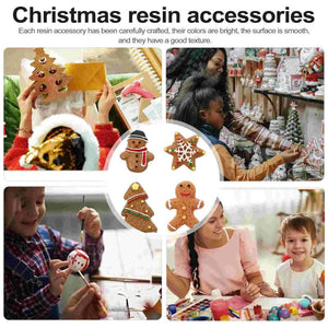 40 Pcs Christmas Resin Mini Pendant DIY Jewelry Accessory Decor