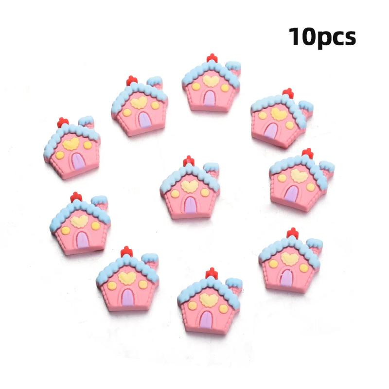 10pcs Christmas Flat Back Cabochons Xmas Scrapbooking DIY Phone Shell Decoration