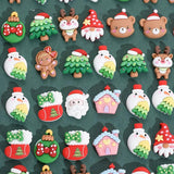 10pcs Christmas Flat Back Cabochons Xmas Scrapbooking DIY Phone Shell Decoration