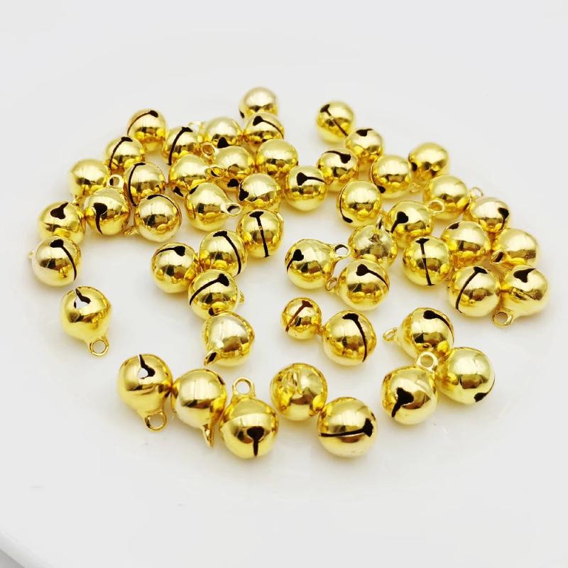 50 PCS 6/8/10mm Jingle Bells Brass Loose Beads Small Bell DIY Crafts