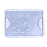 Santa Elk Pattern Tea Tray Mold Xmas Decoration DIY Craft Decor