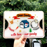 Santa Elk Pattern Tea Tray Mold Xmas Decoration DIY Craft Decor