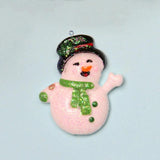 10Pcs Snowman Christmas Resin Charms for DIY Jewelry Making