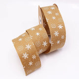 Cross Border 50mm Snowflake Christmas Ribbon