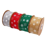 Cross Border 50mm Snowflake Christmas Ribbon