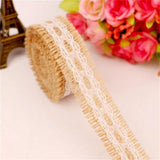 2 Meters Beige Linen Lace Rope Cord for Crafts DIY Accessory Jewelry
