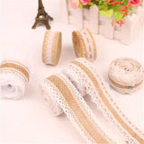 2 Meters Beige Linen Lace Rope Cord for Crafts DIY Accessory Jewelry