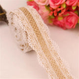 2 Meters Beige Linen Lace Rope Cord for Crafts DIY Accessory Jewelry