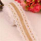 2 Meters Beige Linen Lace Rope Cord for Crafts DIY Accessory Jewelry