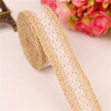 2 Meters Beige Linen Lace Rope Cord for Crafts DIY Accessory Jewelry