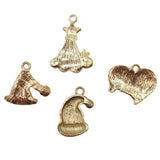 10pcs Christmas Hat Charms Pendants Enamel Bracelet Metal Craft Decor