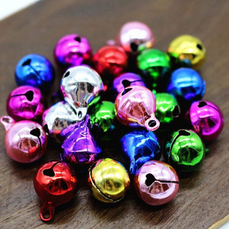 Multicolor 100Pcs Copper Jingle Bells DIY Crafts Accessories