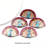 5pcs Peacock Brooch Base Acrylic Animal Party Christmas DIY Jewelry Making