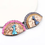 5pcs Peacock Brooch Base Acrylic Animal Party Christmas DIY Jewelry Making