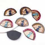5pcs Peacock Brooch Base Acrylic Animal Party Christmas DIY Jewelry Making