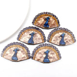 5pcs Peacock Brooch Base Acrylic Animal Party Christmas DIY Jewelry Making